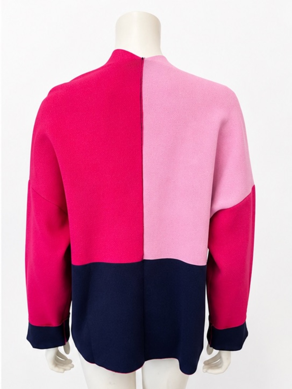 Women’s Colorblock Pink & Navy Sweater Cardigan